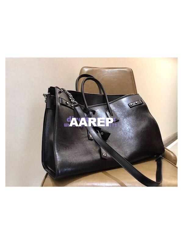 Replica YSL Saint Laurent Sac De Jour Souple 36 Duffle Bag In Black Moroder Leather 2
