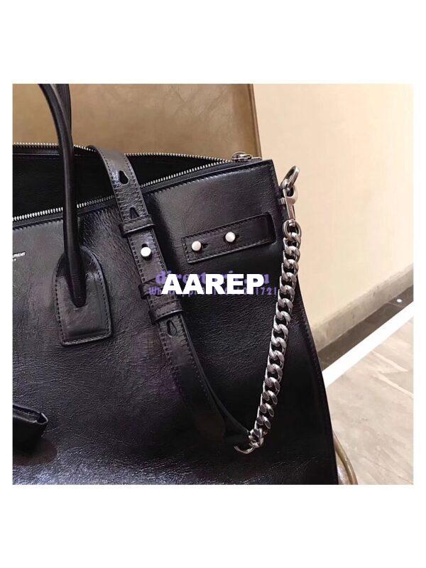 Replica YSL Saint Laurent Sac De Jour Souple 36 Duffle Bag In Black Moroder Leather 7