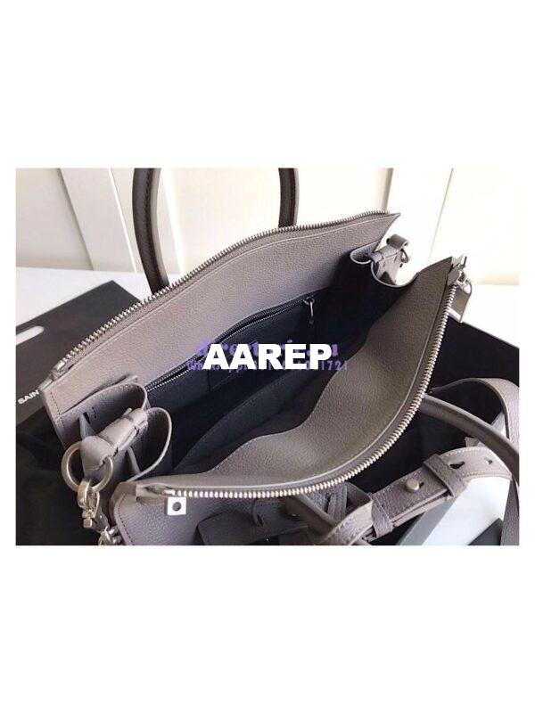 Replica YSL Saint Laurent Baby Sac De Jour Souple Duffle Bag In Grained Leather Grey 7