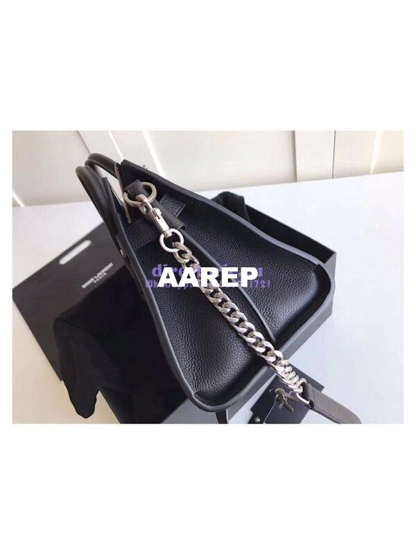 Replica YSL Saint Laurent Baby Sac De Jour Souple Duffle Bag In Grained Leather Black 4