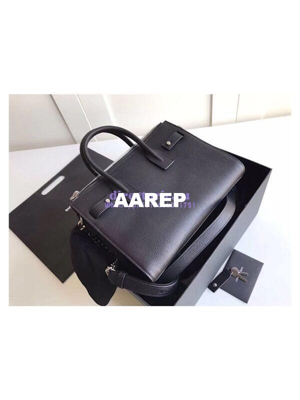 Replica YSL Saint Laurent Baby Sac De Jour Souple Duffle Bag In Grained Leather Black 8