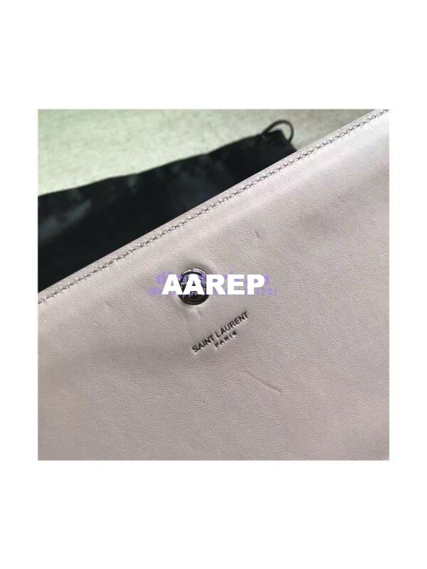 Replica YSL Monogram Saint Laurent Chain Wallet In Antique Rose Crocodile Embossed Shiny Leather 442015 8