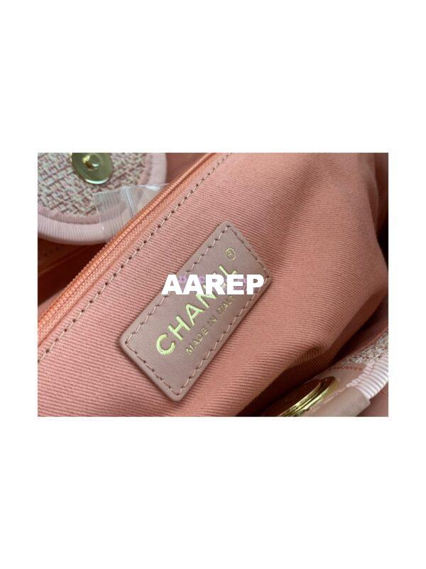 Replica Chanel Deauville Mixed Fibers Calfskin Shopping Bag A66941 Pink Jacquard 10