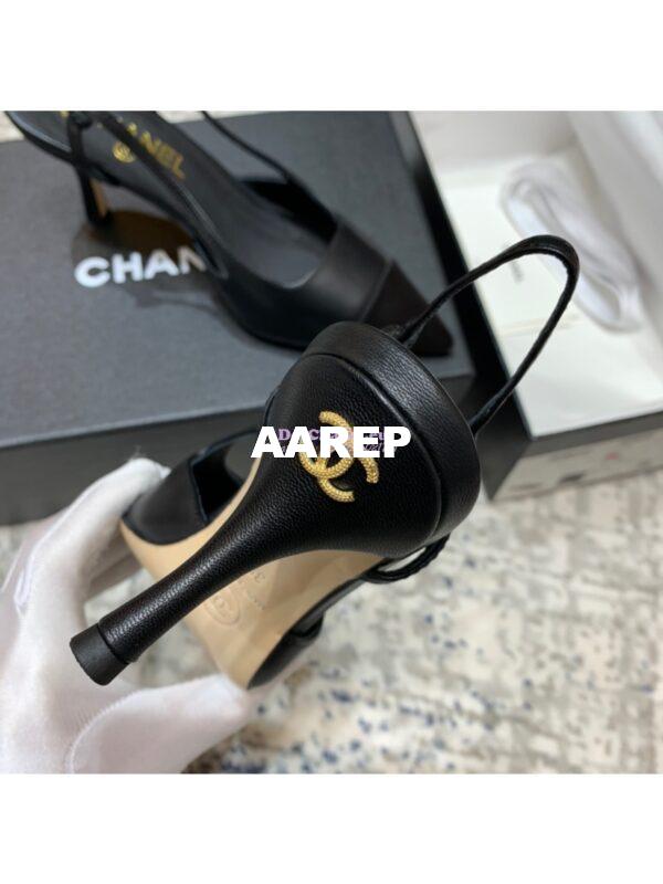 Replica Chanel Slingbacks Heel G35259 Lambskin Black