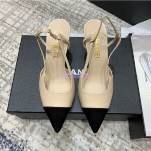 Replica Chanel Slingbacks Heel G35259 Lambskin Beige
