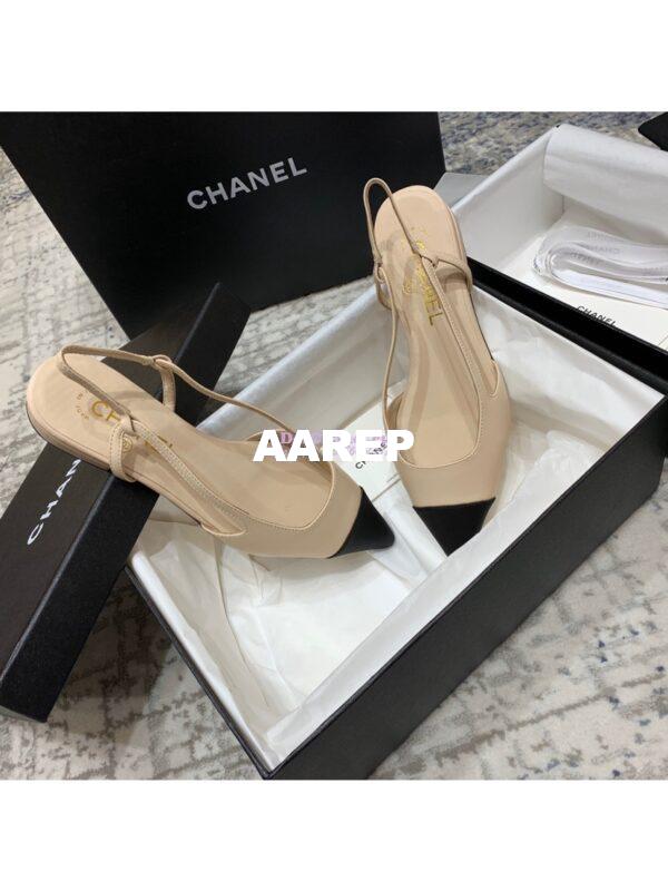 Replica Chanel Slingbacks Flat G35261 Lambskin Beige 6