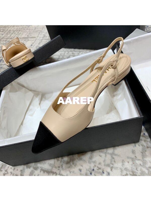 Replica Chanel Slingbacks Flat G35261 Lambskin Beige 8