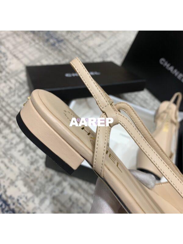 Replica Chanel Slingbacks Flat G35261 Lambskin Beige 10