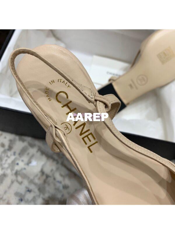 Replica Chanel Slingbacks Flat G35261 Lambskin Beige 11