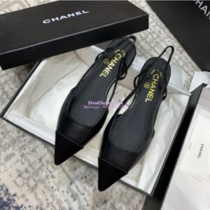 Replica Chanel Slingbacks Flat G35261 Lambskin Black