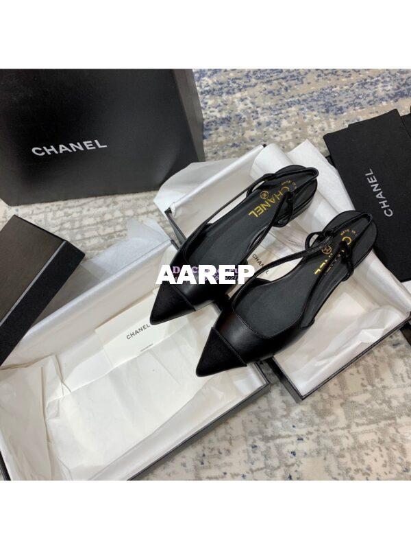 Replica Chanel Slingbacks Flat G35261 Lambskin Black 4