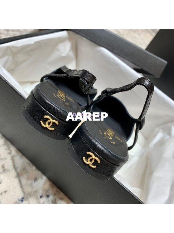 Replica Chanel Slingbacks Flat G35261 Lambskin Black 5