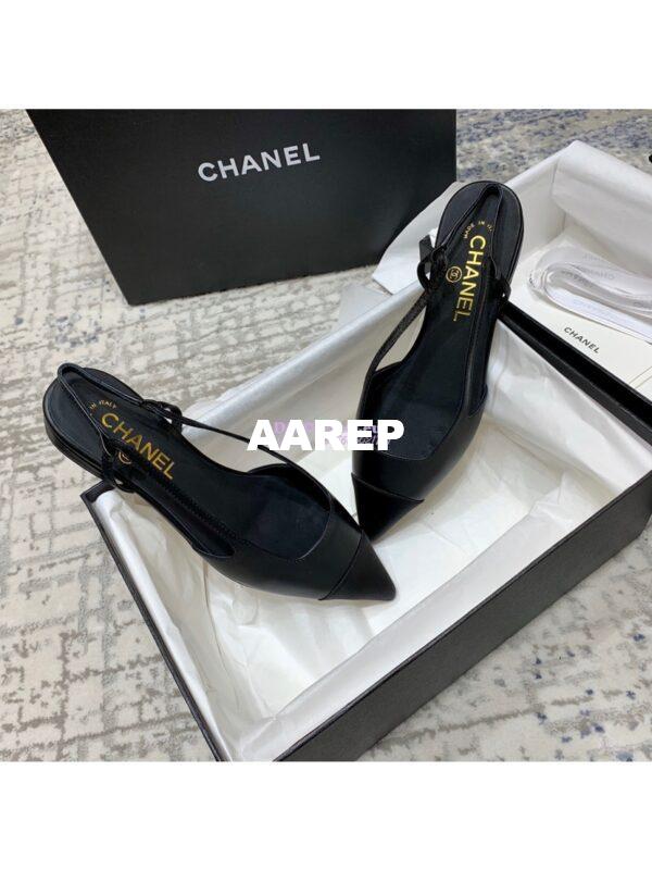 Replica Chanel Slingbacks Flat G35261 Lambskin Black 6