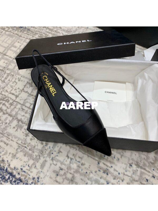 Replica Chanel Slingbacks Flat G35261 Lambskin Black 7