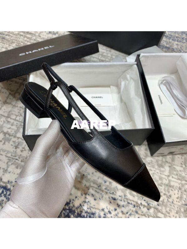 Replica Chanel Slingbacks Flat G35261 Lambskin Black 8