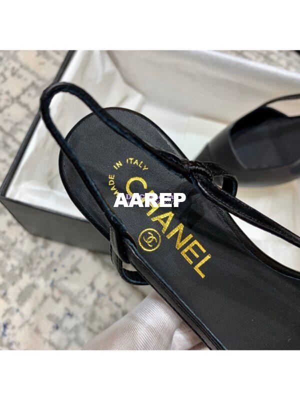 Replica Chanel Slingbacks Flat G35261 Lambskin Black 10