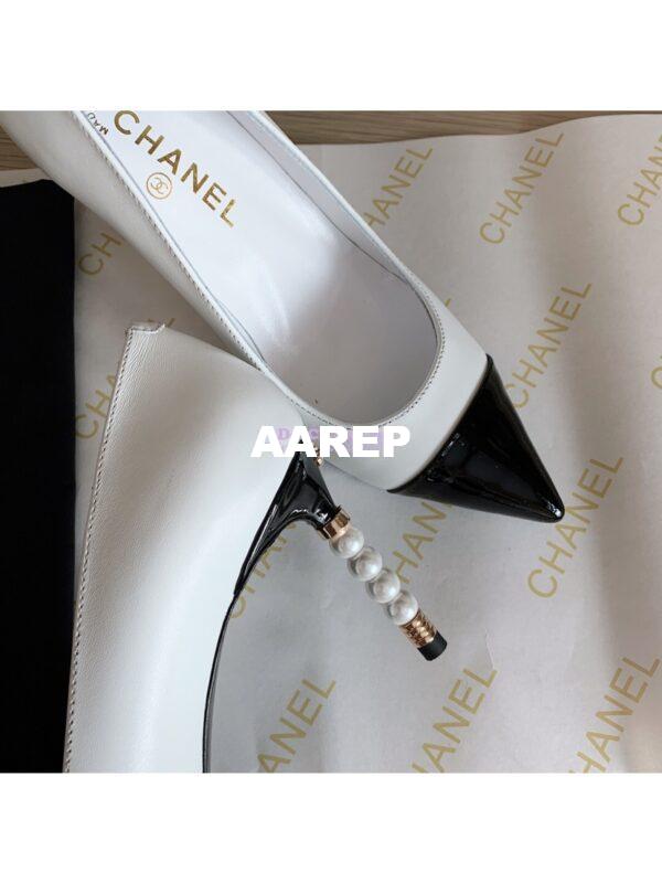 Replica Chanel Lambskin & Patent Calfskin G35535 WhiteBlack 8