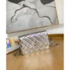 Replica Chanel Metallic Lambskin White New Magnetic Wallet On Chain WOC Bag AP0250 2