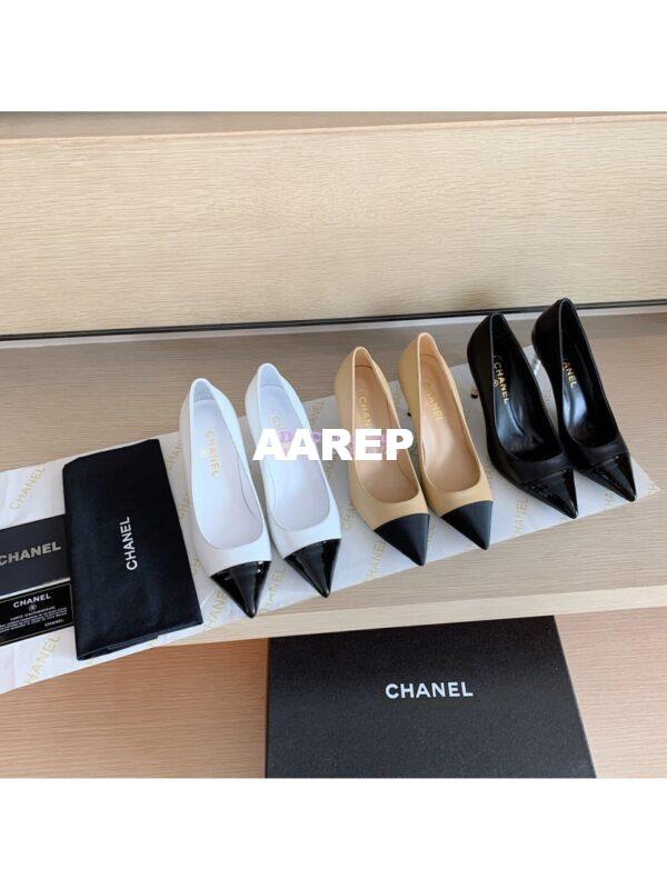 Replica Chanel Lambskin & Patent Calfskin G35535 Black 2