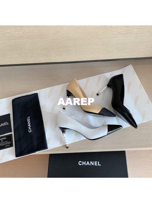 Replica Chanel Lambskin & Patent Calfskin G35535 Black 3