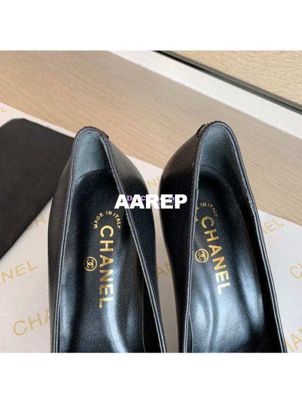 Replica Chanel Lambskin & Patent Calfskin G35535 Black 8