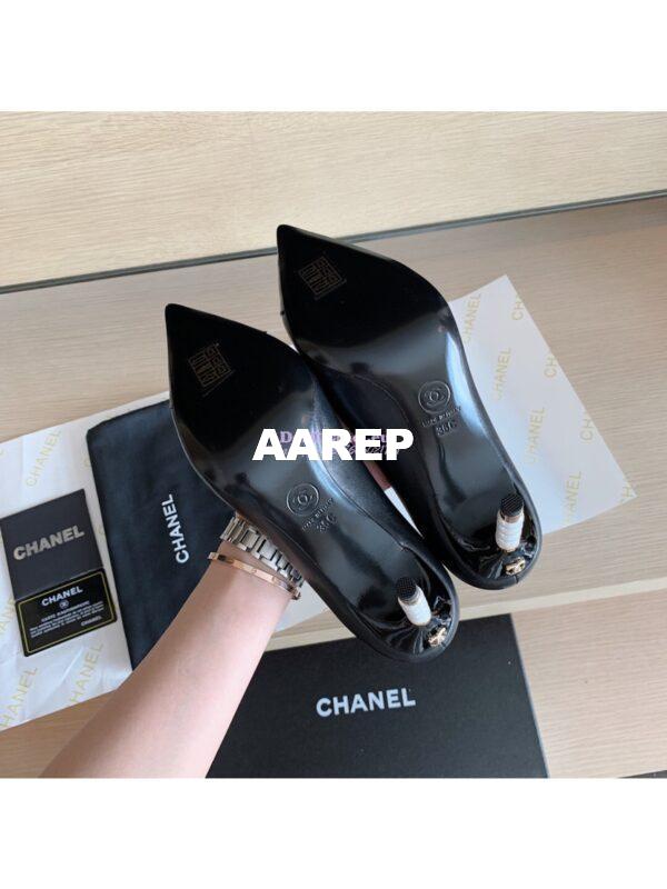 Replica Chanel Lambskin & Patent Calfskin G35535 Black 9