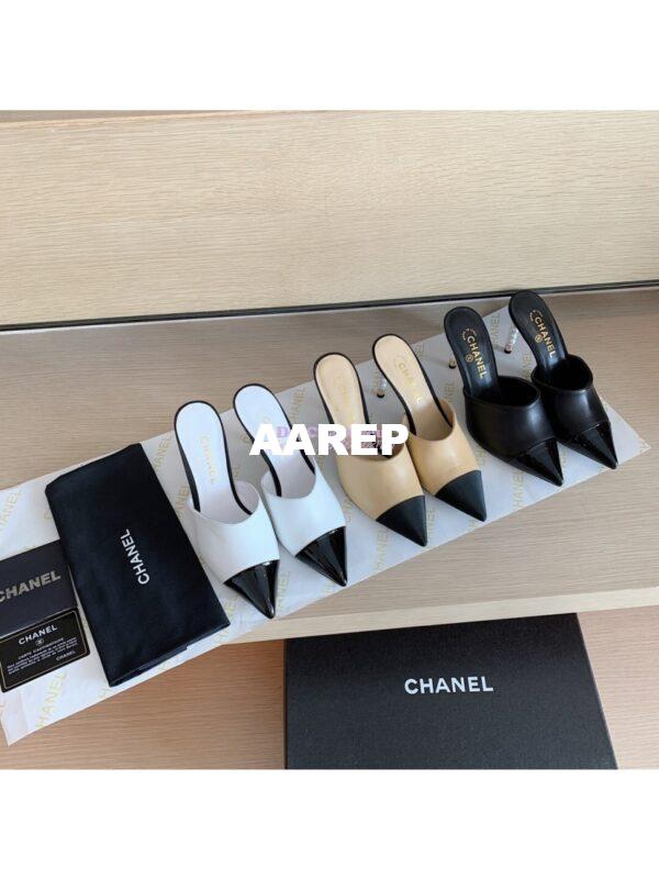 Replica Chanel Lambskin & Patent Calfskin G35540 Black