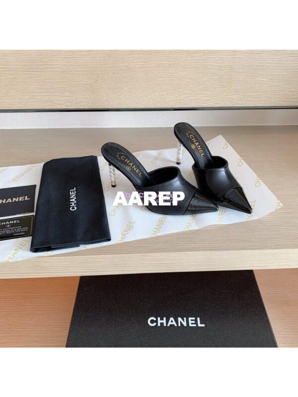 Replica Chanel Lambskin & Patent Calfskin G35540 Black 5