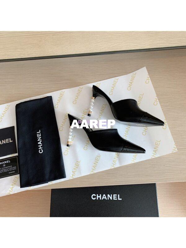 Replica Chanel Lambskin & Patent Calfskin G35540 Black 6