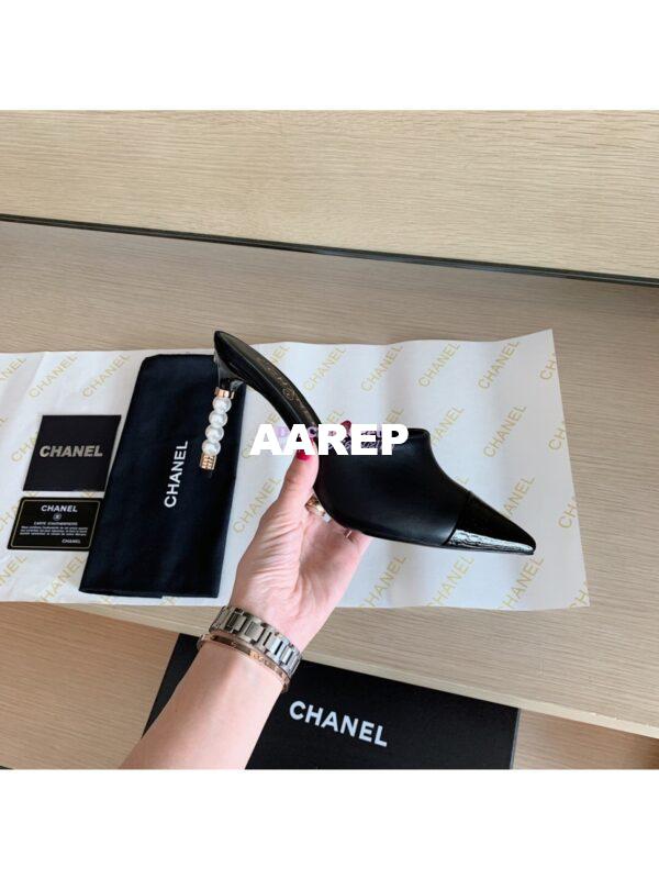 Replica Chanel Lambskin & Patent Calfskin G35540 Black 7