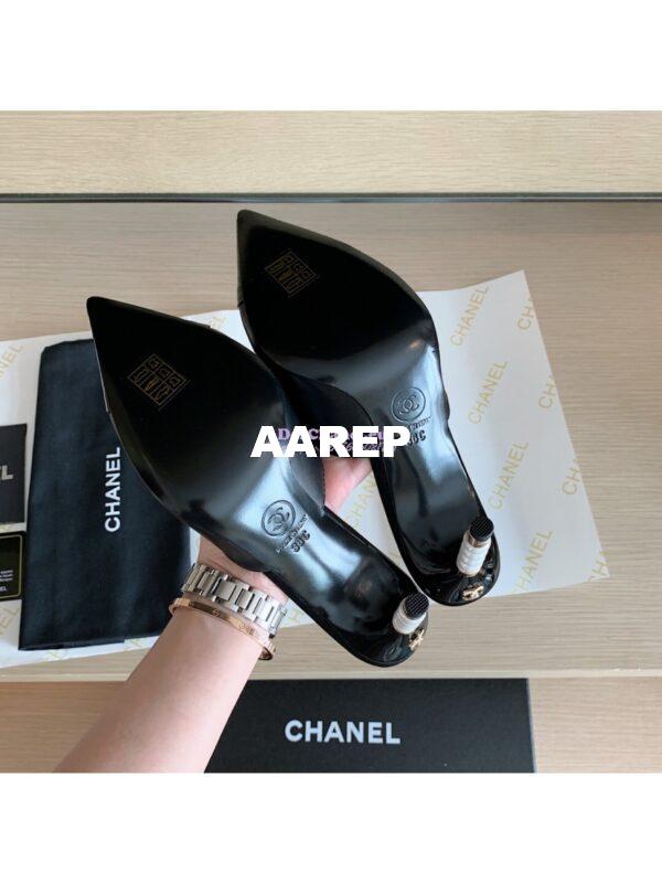 Replica Chanel Lambskin & Patent Calfskin G35540 Black 9