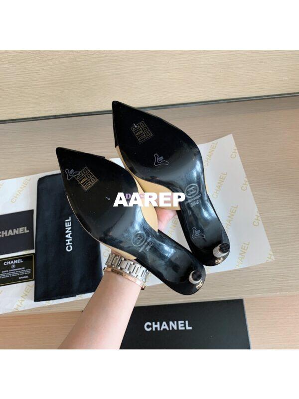 Replica Chanel Lambskin & Grosgrain G35540 Beige Black 8