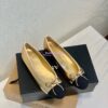 Replica Chanel Lambskin w Patent Cap Toe Ballerinas G02819 Black 2