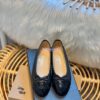 Replica Chanel Tweed w Metallic Lambskin Silver Cap Toe Ballerinas G02819 2