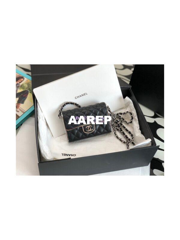 Replica Chanel 22A Small Evening Bag in Lambskin (Limited Edition) Black 3