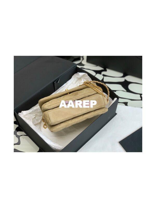Replica Chanel Mini Flap Bag in Suede Goatskin AS3378 Beige 11