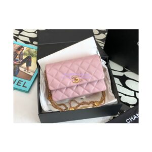 Replica Chanel Mini Flap Bag in Lambskin AS3378 Pink