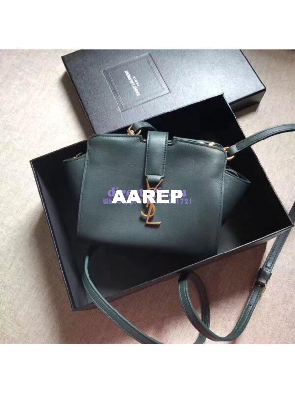 Replica YSL Yves Saint Laurent Toy Cabas Bag in Green 3