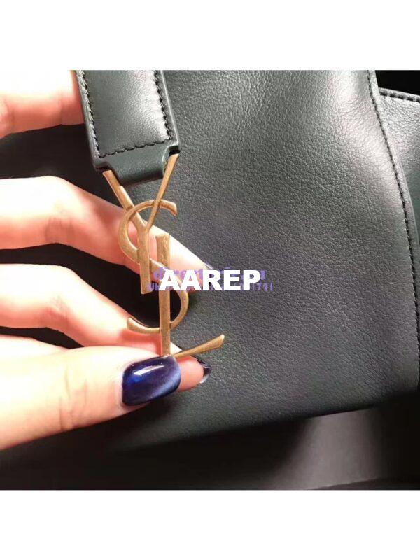 Replica YSL Yves Saint Laurent Toy Cabas Bag in Green 4