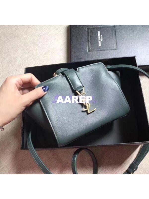 Replica YSL Yves Saint Laurent Toy Cabas Bag in Green 5