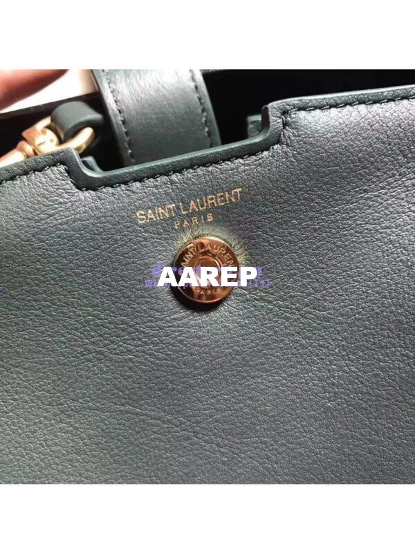 Replica YSL Yves Saint Laurent Toy Cabas Bag in Green 6