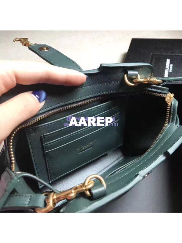 Replica YSL Yves Saint Laurent Toy Cabas Bag in Green 7