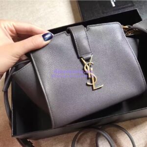 Replica YSL Yves Saint Laurent Toy Cabas Bag in Grey 2