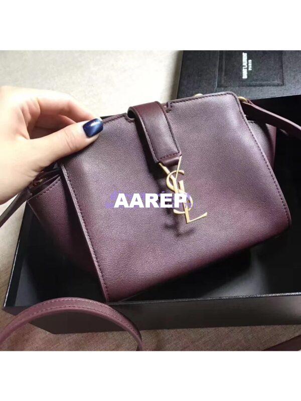 Replica YSL Yves Saint Laurent Toy Cabas Bag in Wine 3