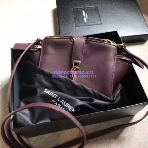 Replica YSL Yves Saint Laurent Toy Cabas Bag in Wine 2