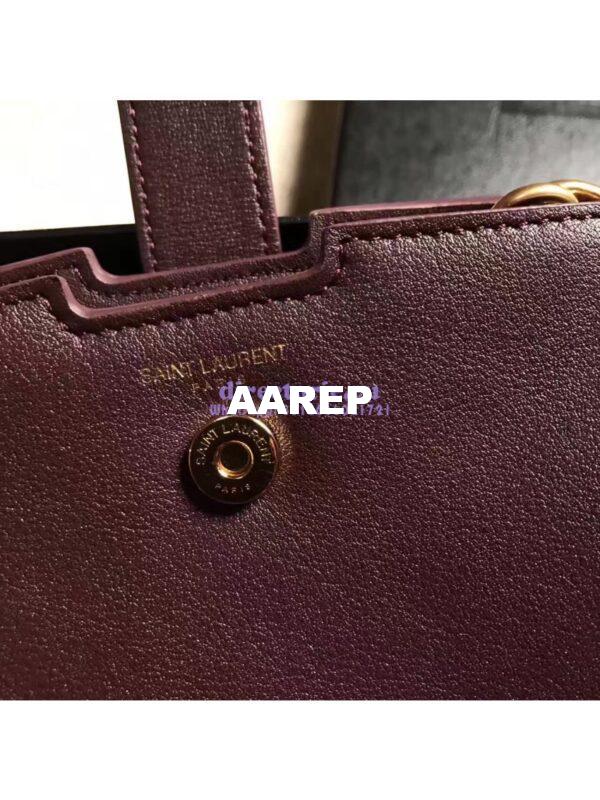 Replica YSL Yves Saint Laurent Toy Cabas Bag in Wine 10