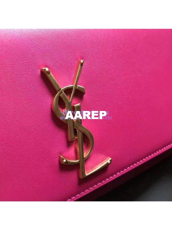 Replica YSL Classic Medium Monogram Saint Laurent Satchel In Rosy Smooth Calfskin Leather 3