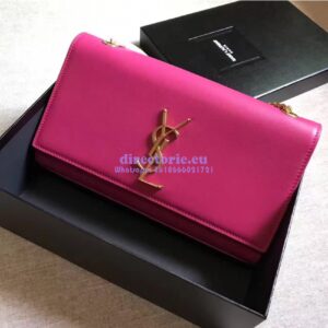 Replica YSL Classic Medium Monogram Saint Laurent Satchel In Rosy Smooth Calfskin Leather 2