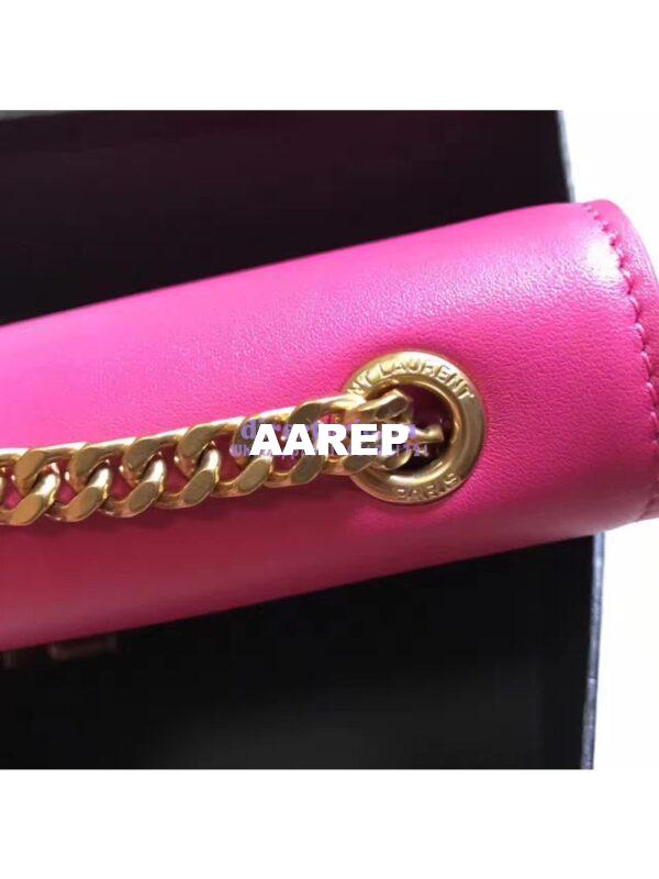 Replica YSL Classic Medium Monogram Saint Laurent Satchel In Rosy Smooth Calfskin Leather 8