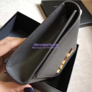 Replica YSL Classic Medium Monogram Saint Laurent Satchel In Grey Smooth Calfskin Leather